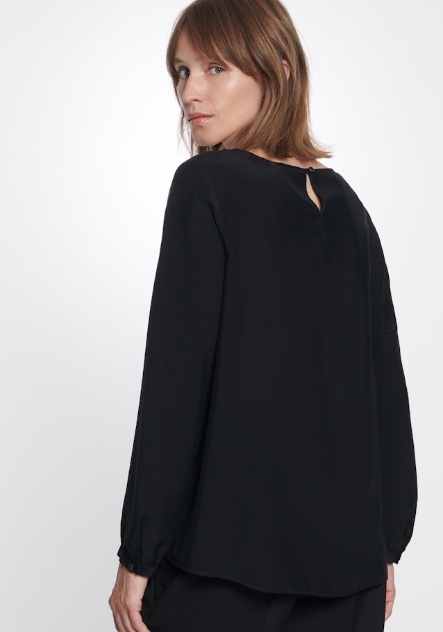 Long sleeve Voile Shirt Blouse in Black |  Seidensticker Onlineshop