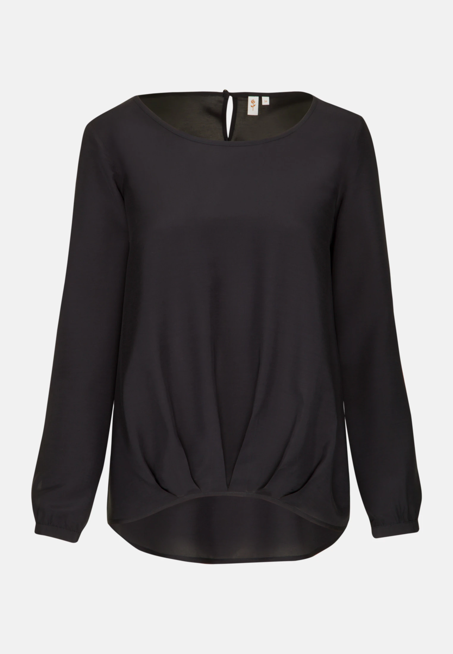 Shirtbluse Uni Schwarz