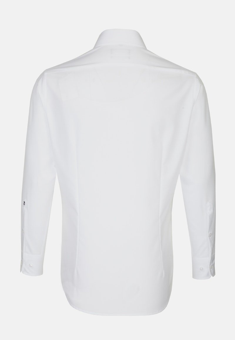 Non-iron Poplin Business Shirt in Shaped with Kent-Collar and extra short sleeve