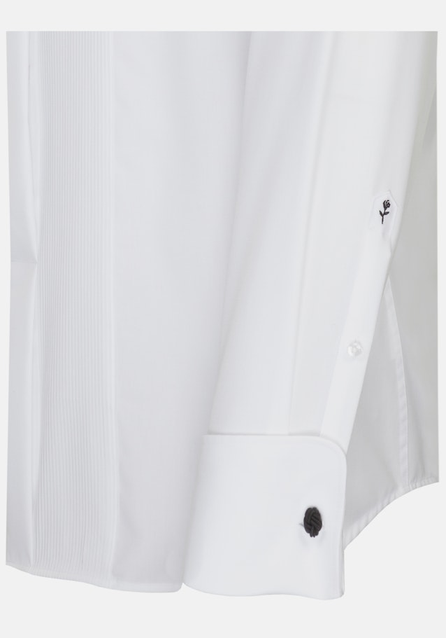 Non-iron Popeline Galashirt in Regular with Vleugelkraag in Wit |  Seidensticker Onlineshop