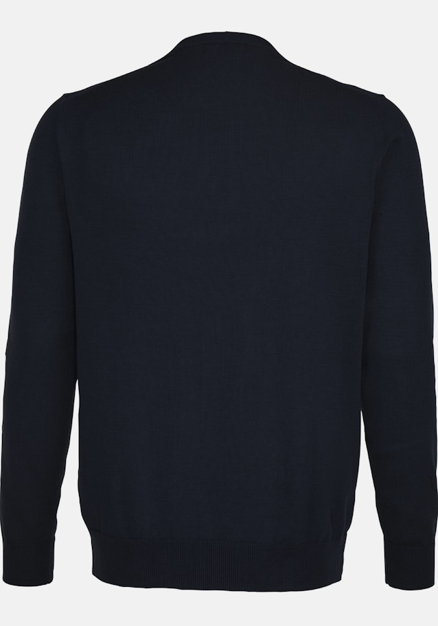 Crew Neck Pullover Tailored in Dark Blue |  Seidensticker Onlineshop