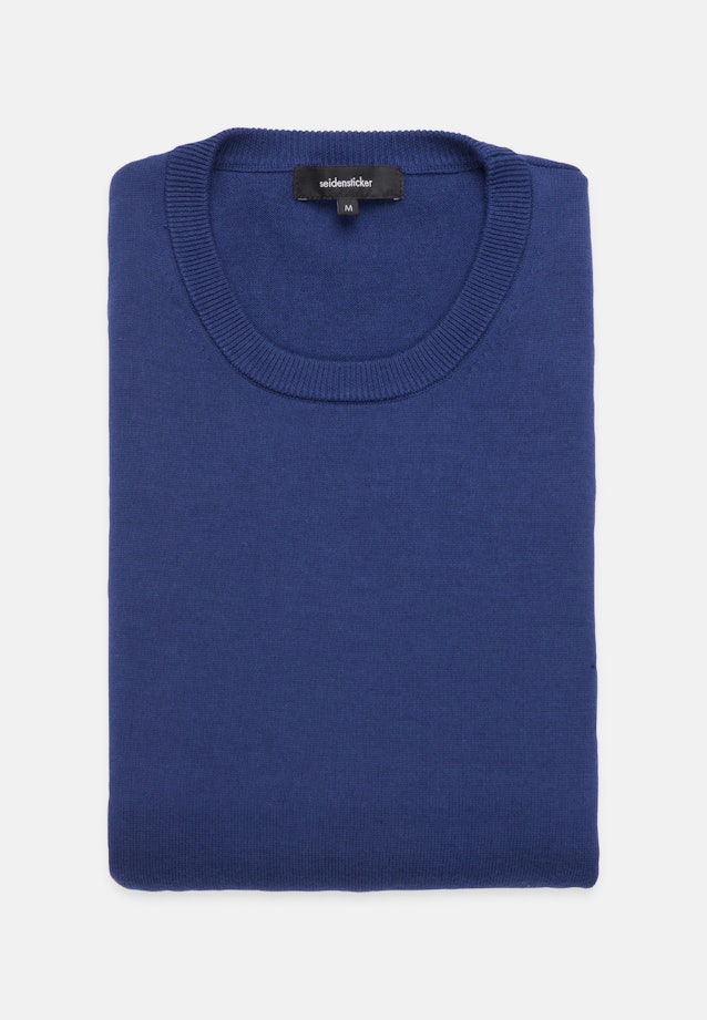 Pullover Uni in Mittelblau |  Seidensticker Onlineshop
