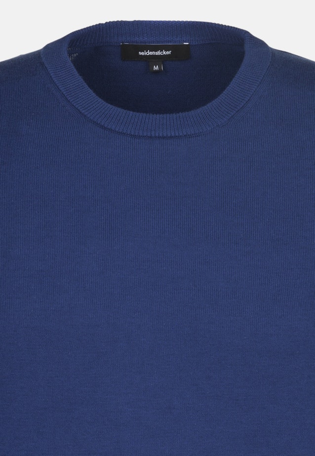 Pullover Uni in Mittelblau |  Seidensticker Onlineshop