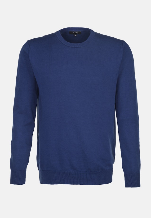 Pullover Uni in Mittelblau |  Seidensticker Onlineshop
