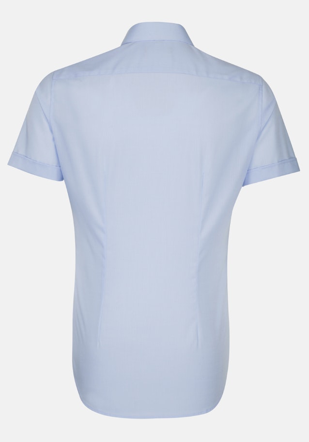 Non-iron Popeline korte arm Business overhemd in X-Slim with Kentkraag in Lichtblauw |  Seidensticker Onlineshop