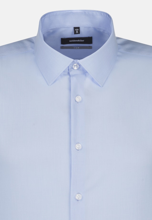 Bügelfreies Popeline Kurzarm Business Hemd in X-Slim mit Kentkragen in Hellblau |  Seidensticker Onlineshop