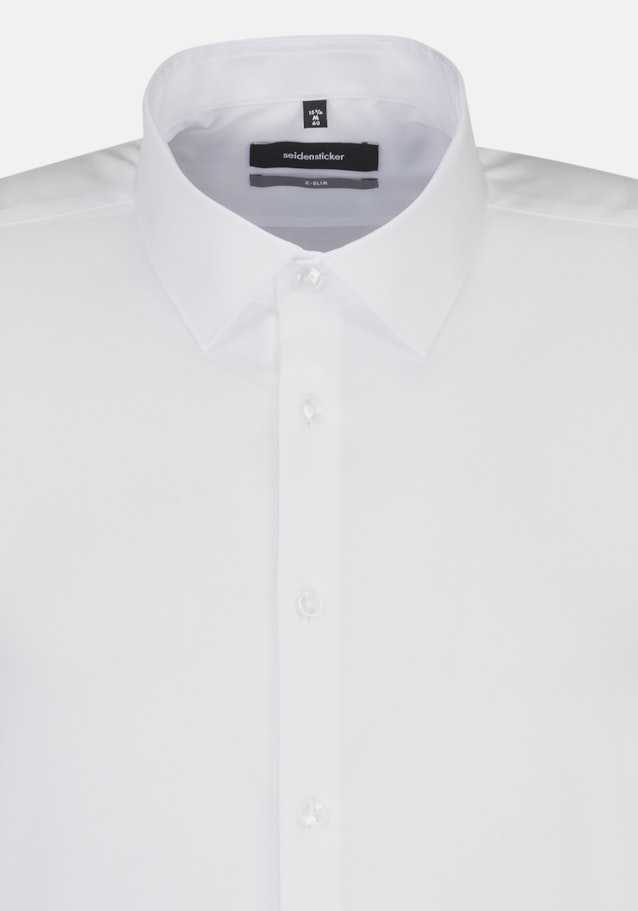 Non-iron Poplin Short sleeve Business Shirt in X-Slim with Kent-Collar in White |  Seidensticker Onlineshop