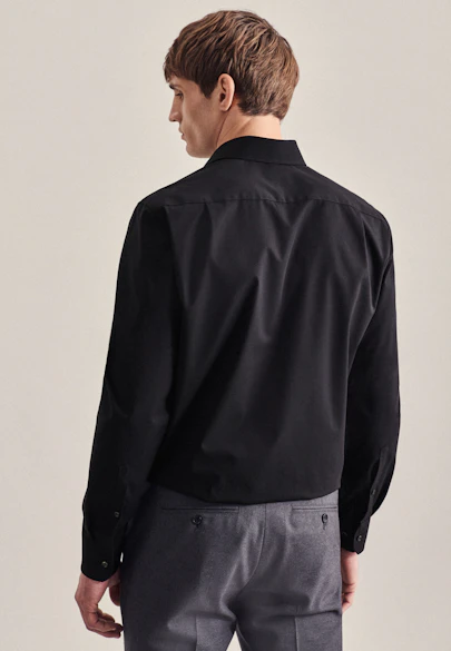 Regular Business Hemd Uni in Schwarz |  Seidensticker Onlineshop