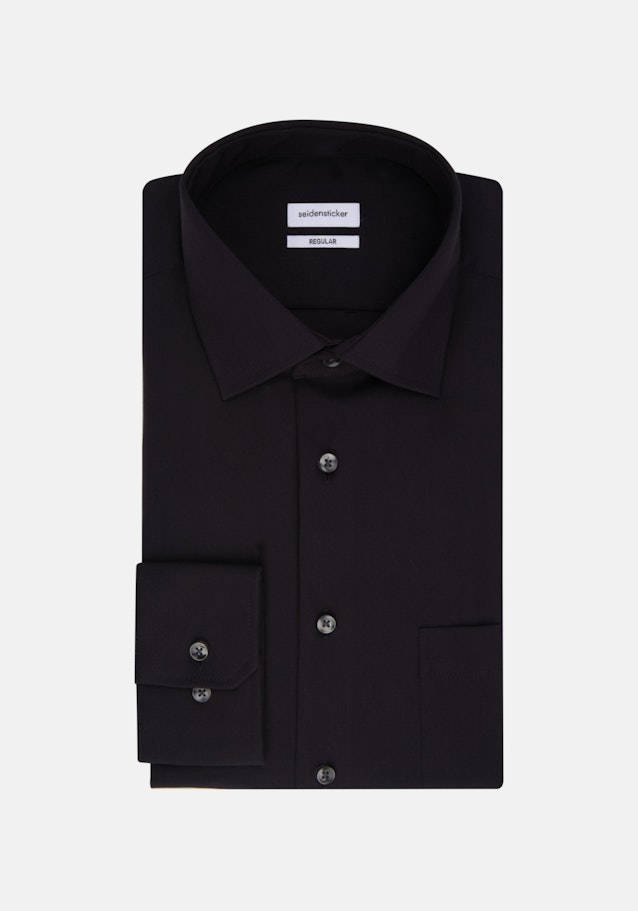Regular Business Hemd Uni in Schwarz | Seidensticker Onlineshop