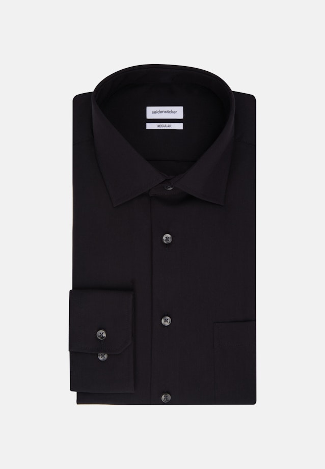 Regular Business Hemd Uni in Schwarz |  Seidensticker Onlineshop