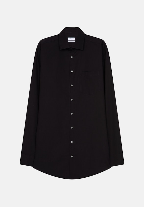 Regular Business Hemd Uni in Schwarz | Seidensticker Onlineshop