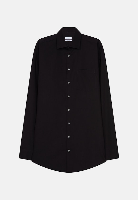 Regular Business shirt Uni in Black |  Seidensticker Onlineshop