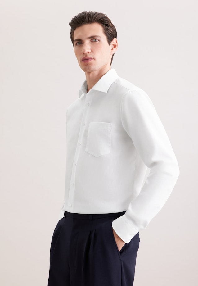 Regular Business shirt Uni in White |  Seidensticker Onlineshop