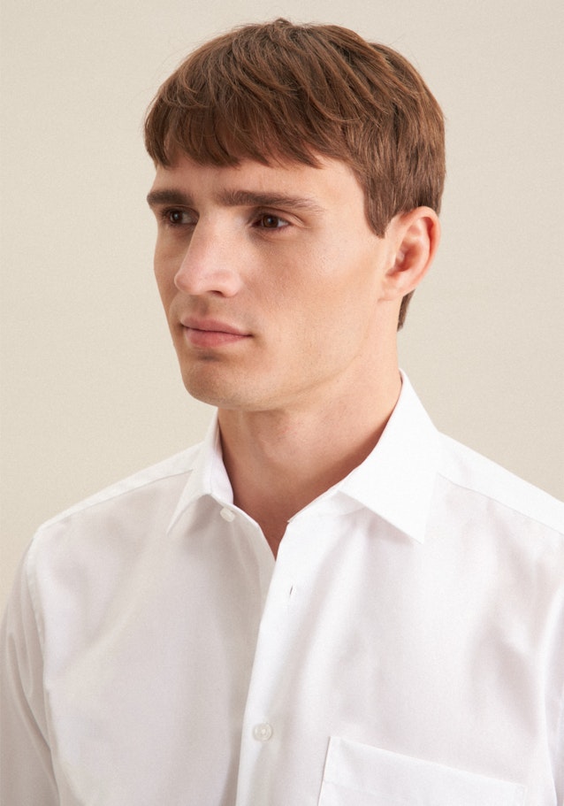 Regular Chemise d'affaires Uni in Blanc | Seidensticker Onlineshop