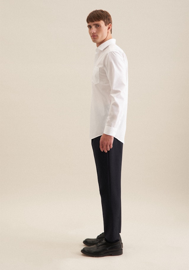 Regular Chemise d'affaires Uni in Blanc | Seidensticker Onlineshop