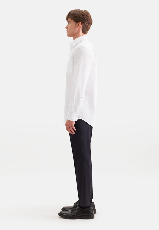 Regular Business shirt Uni in White |  Seidensticker Onlineshop