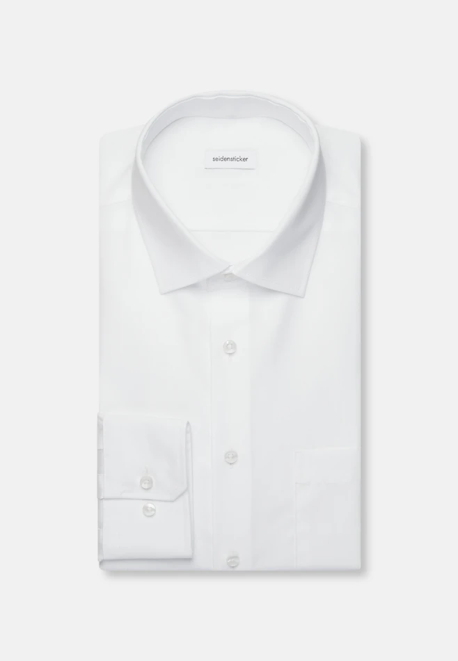 Regular Chemise d'affaires Uni dans Blanc | Boutique en ligne Seidensticker