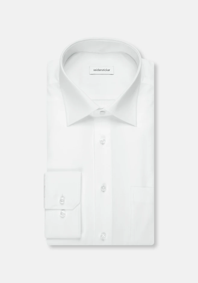 Regular Chemise d'affaires Uni dans Blanc | Boutique en ligne Seidensticker