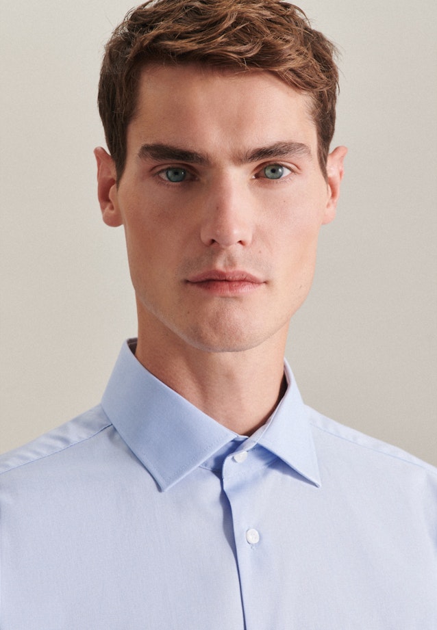 Regular Chemise d'affaires Uni in Bleu Clair |  Seidensticker Onlineshop