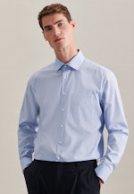 Regular Chemise d'affaires Uni in Bleu Clair |  Seidensticker Onlineshop