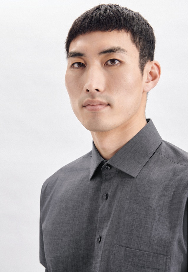 Regular Business Hemd Uni in Schwarz |  Seidensticker Onlineshop