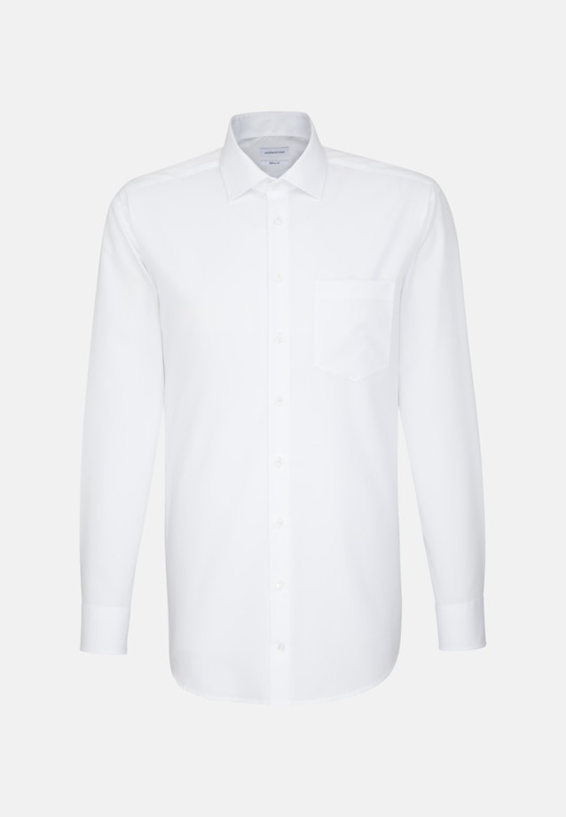 Non-iron Poplin Business Shirt in Regular fit with Kent-Collar and extra long sleeve in White |  Seidensticker Onlineshop