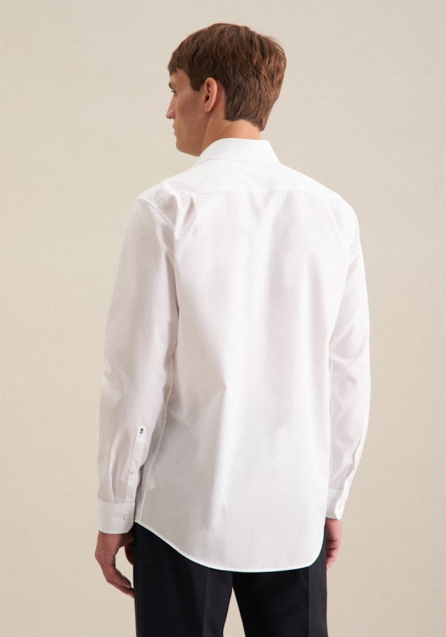 Non-iron Poplin Business Shirt in Regular with Kent-Collar and extra long sleeve in White | Seidensticker Onlineshop
