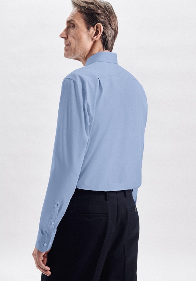 Bügelfreies Popeline Business Hemd in Regular mit Kentkragen und extra langem Arm in Hellblau | Seidensticker Onlineshop