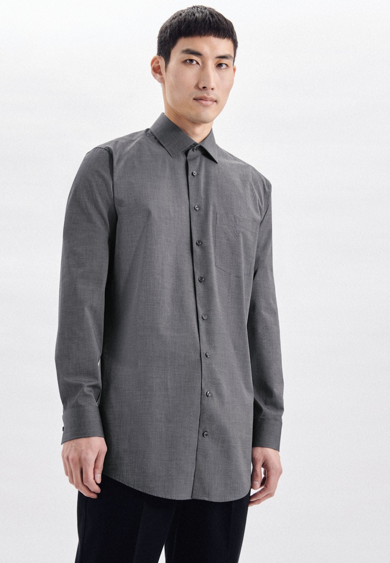 Non-iron Poplin Business Shirt in Regular with Kent-Collar and extra long sleeve