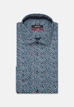 Regular Business Shirt Print in Turquoise |  Seidensticker Onlineshop