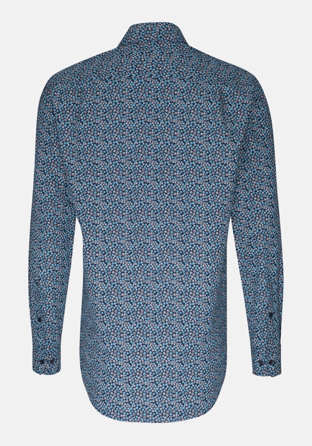 Regular Business Shirt Print in Turquoise | Seidensticker Onlineshop