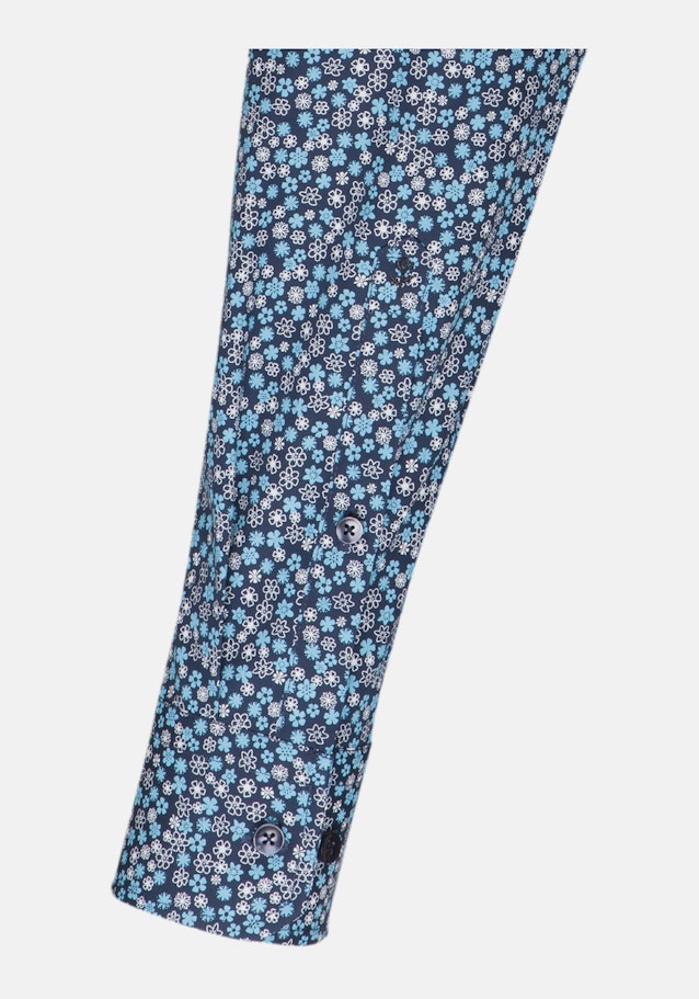 Regular Business Shirt Print in Turquoise | Seidensticker Onlineshop