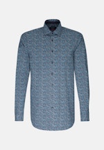 Regular Business Shirt Print in Turquoise |  Seidensticker Onlineshop