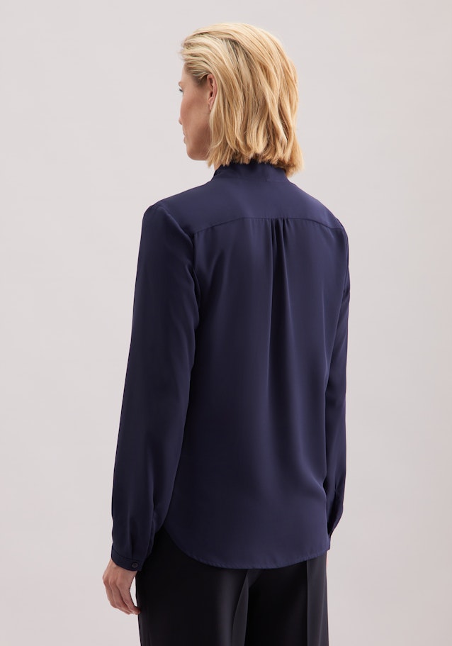 Wickelbluse Uni in Dunkelblau | Seidensticker Onlineshop