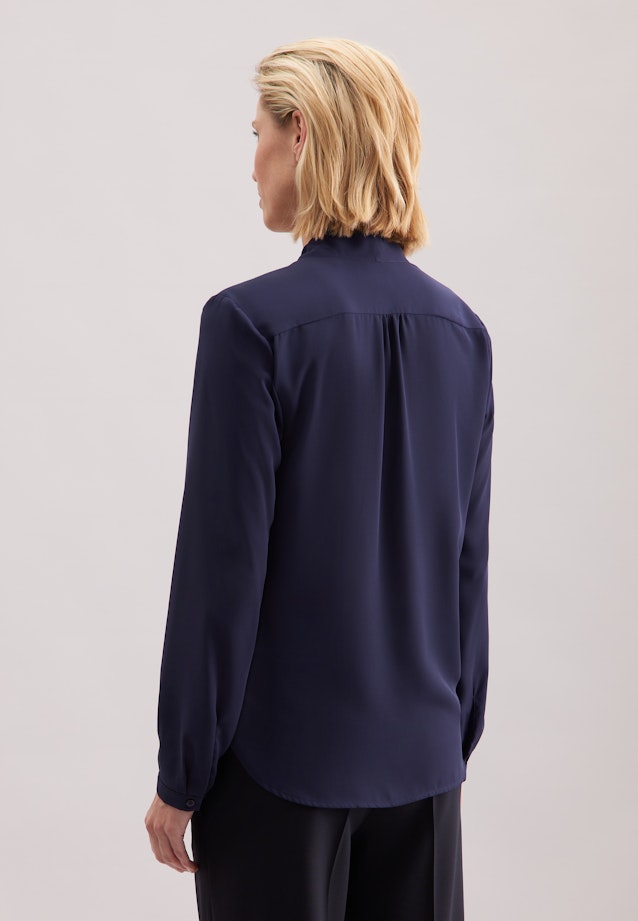Wickelbluse Uni in Dunkelblau |  Seidensticker Onlineshop