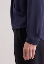 Wickelbluse Uni in Dunkelblau |  Seidensticker Onlineshop