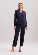 Wickelbluse Uni in Dunkelblau |  Seidensticker Onlineshop
