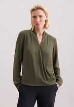 Wickelbluse Uni in Grün |  Seidensticker Onlineshop