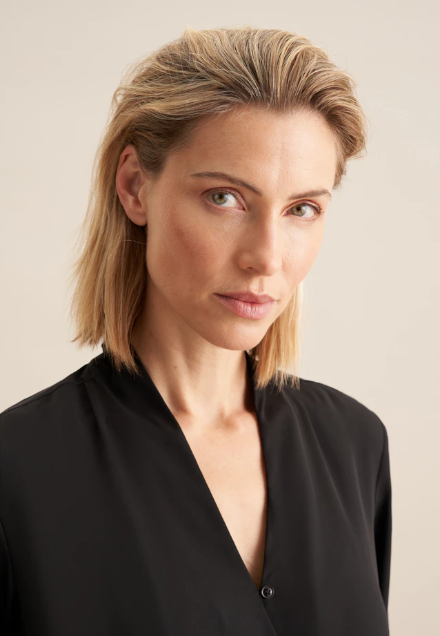 Wickelbluse in Schwarz |  Seidensticker Onlineshop