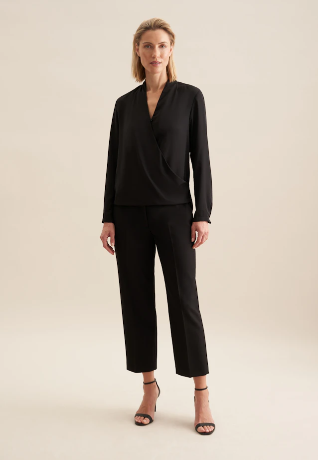 Wickelbluse in Schwarz |  Seidensticker Onlineshop