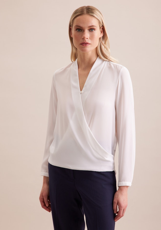 Blouse cache-cœur dans Blanc | Boutique en ligne Seidensticker