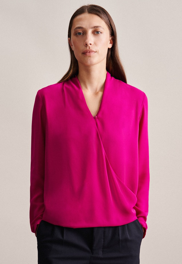 Crepe Wraparound Blouse in Pink |  Seidensticker Onlineshop