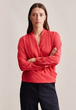 Crepe Wraparound Blouse in Red |  Seidensticker Onlineshop