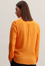 Krepp Wickelbluse in Orange |  Seidensticker Onlineshop