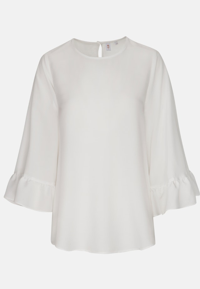 Regular fit Shirtbluse Uni in Weiß |  Seidensticker Onlineshop