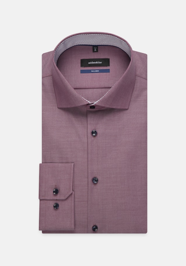Non-iron Chambray Business overhemd in Shaped with Kentkraag in Rood |  Seidensticker Onlineshop
