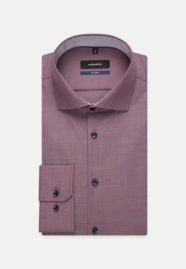 Bügelfreies Chambray Business Hemd in Shaped mit Kentkragen in Rot |  Seidensticker Onlineshop