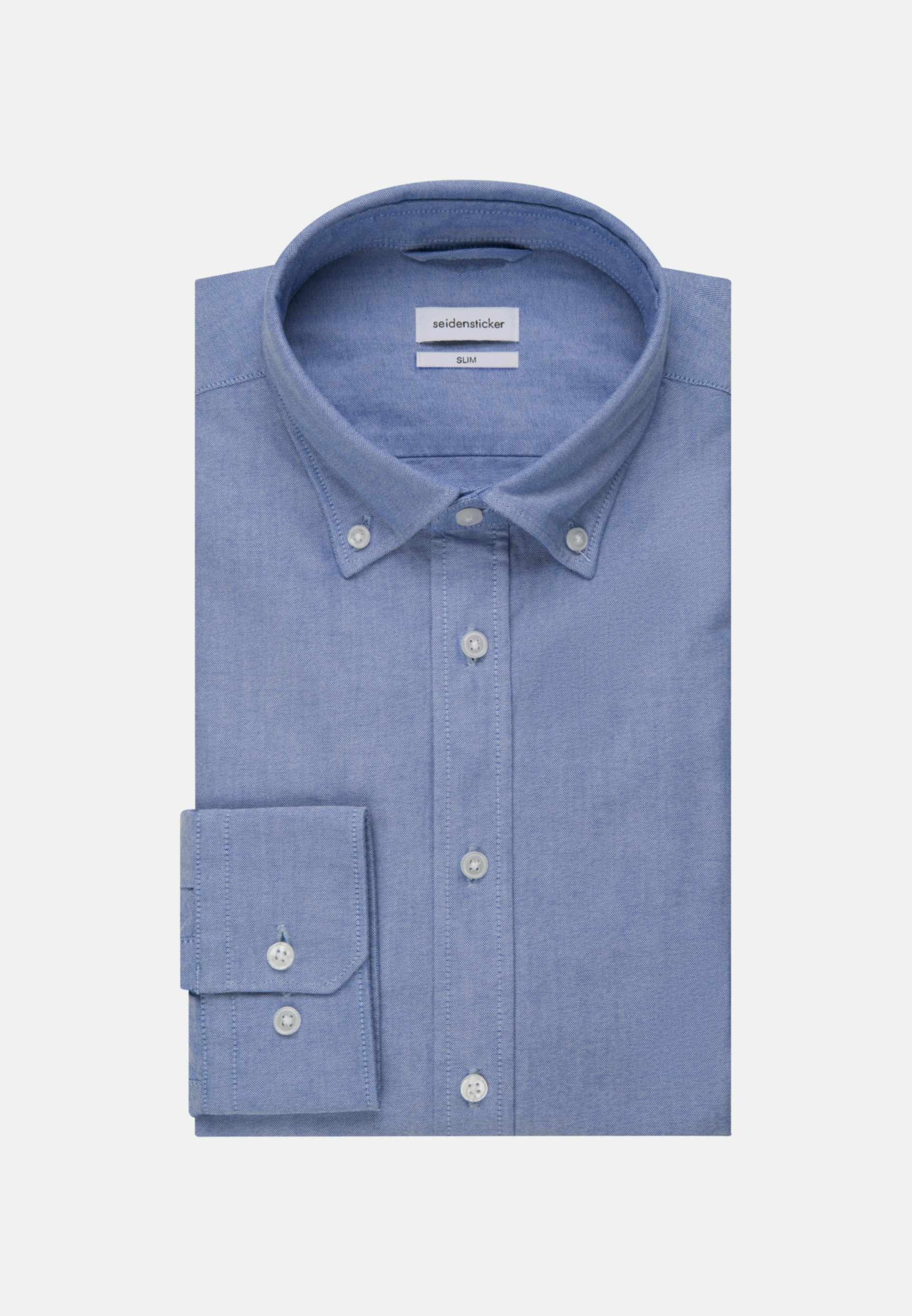 Oxford Seidensticker Button-Down-Kragen Shaped Business in | mit Herren Hemd hellblau