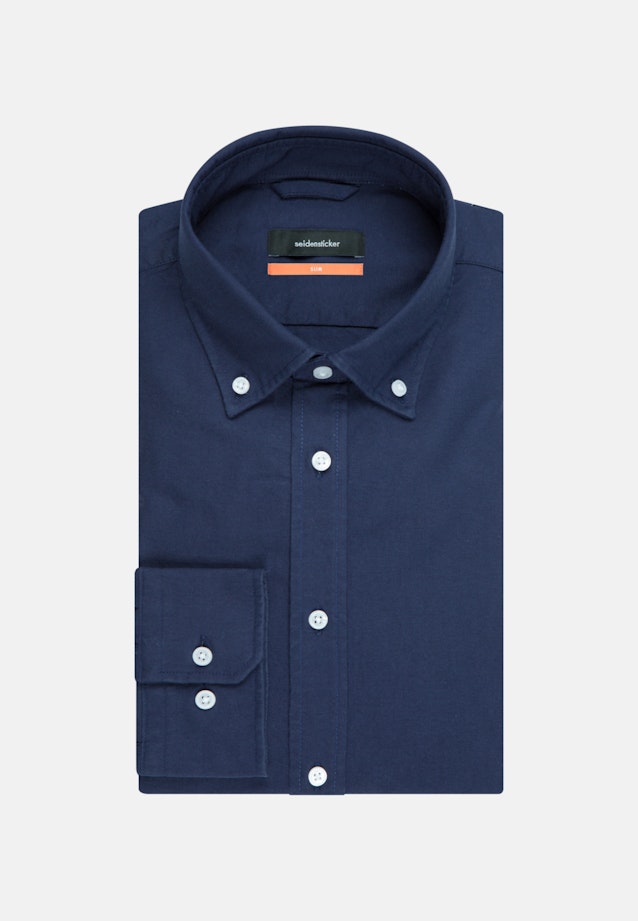Oxford Business Hemd in Shaped mit Button-Down-Kragen in Dunkelblau |  Seidensticker Onlineshop