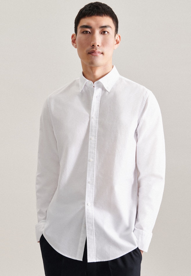 Business Shirt in Shaped with Button-Down-Collar in White | Seidensticker online shop